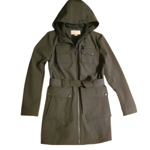 EUC Michael Kors Olive Green Coat with hood. Women's XS.